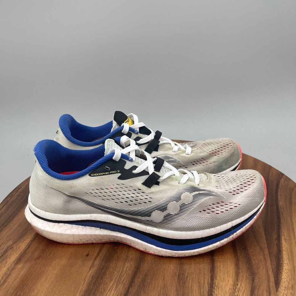Saucony Endorphin Pro 2 Shoes Mens Size 10.5 Gray Running Comfort Walking Gym